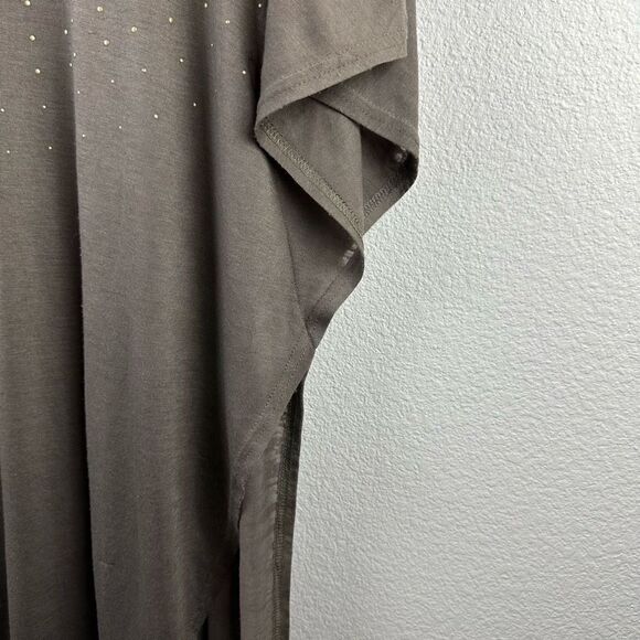 BCBGMAXAZRIA olive green caftan style top size M - Picture 4 of 7